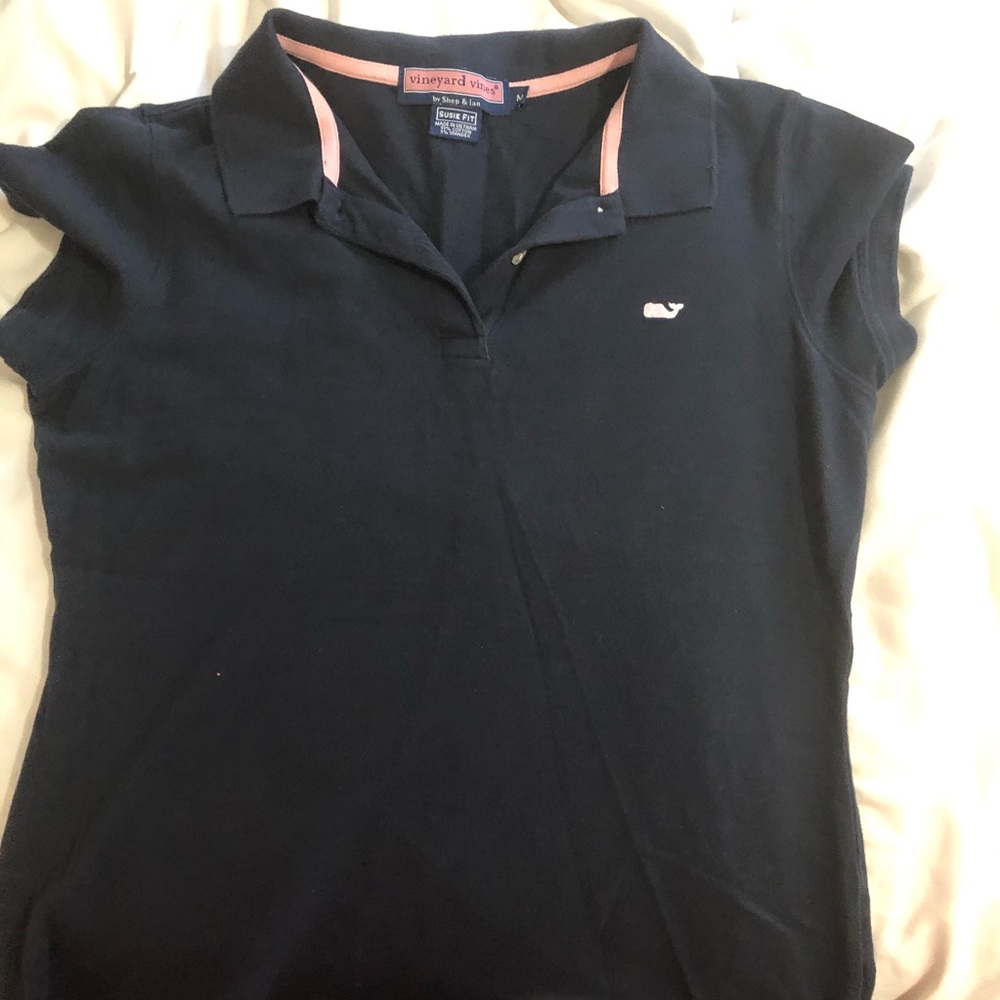 Navy vineyard vines polo shirt sz M